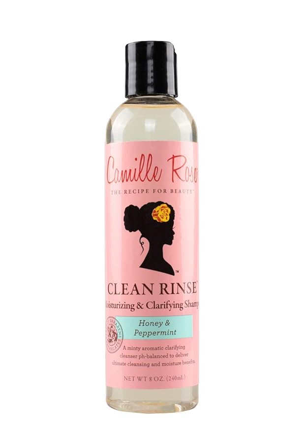 Camille Rose Clean Rinse Shampoo, with Honey and Peppermint to Moisturize and Clarify, for all Hair Types, 8 oz x-pression
