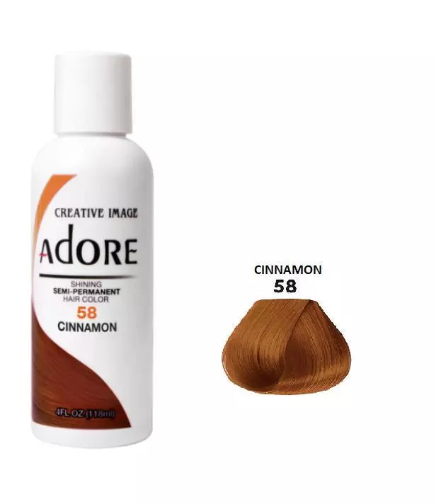 2 X ADORE SEMI PERMANENT HAIR DYE COLOR AMMONIA PEROXIDE ALCOHOL FREE 118 ML x-pression