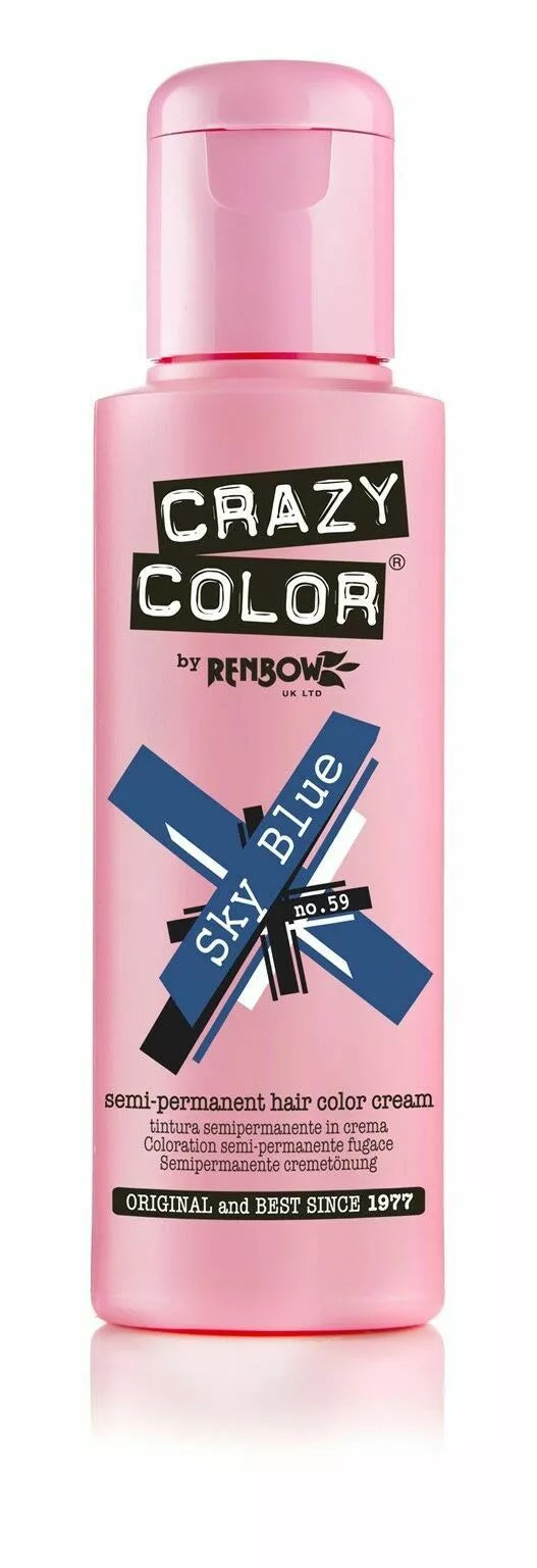 2X CRAZY COLOR SEMI PERMANENT HAIR DYE 100ml - All Colours x-pression