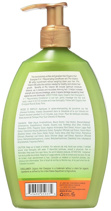 Organic Hair Energizer 5 In 1 Rejuvenating Conditioner, 13 Ounce x-pression