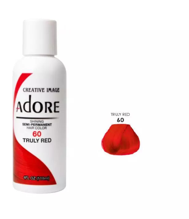 2 X ADORE SEMI PERMANENT HAIR DYE COLOR AMMONIA PEROXIDE ALCOHOL FREE 118 ML x-pression