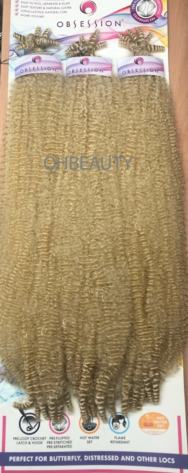 OBSESSION SYNTHETIC CROCHET SOFT BRAID 3X PRE-FLUFFED - POPPIN TWIST 16'' & 20" x-pression