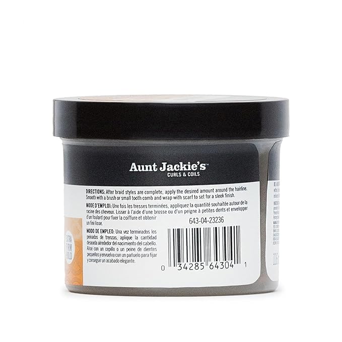 Aunt Jackie's Award-Winning Braid + Twist Collection Smooth + Swirl Edge Gel with Extra Firm Hold, 4oz x-pression