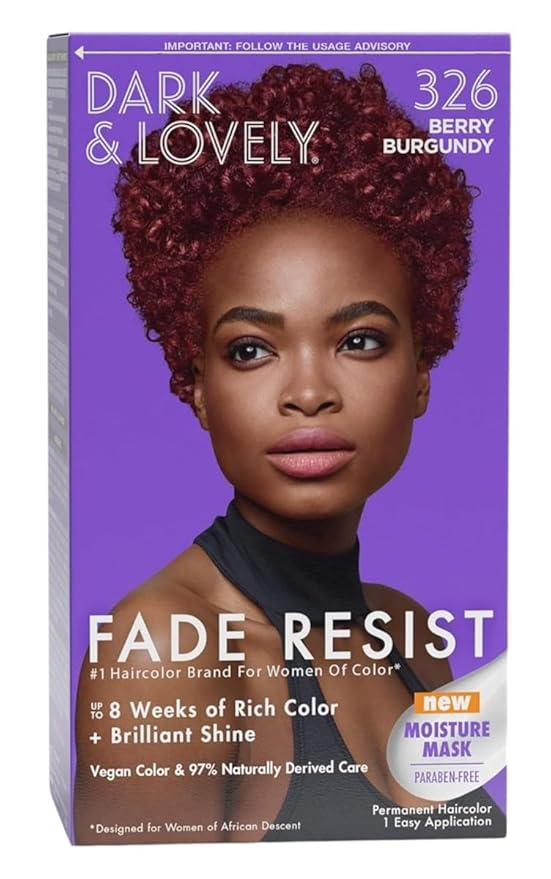 Dark & Lovely Fade Resist, Rich Conditioning Hair Color #326 Berry Burgundy x-pression
