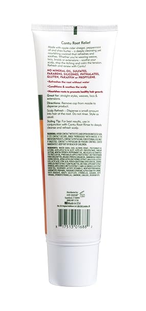 Cantu Refresh Root Relief with Apple Cider Vinegar and Peppermint Oil, 8 Ounce x-pression