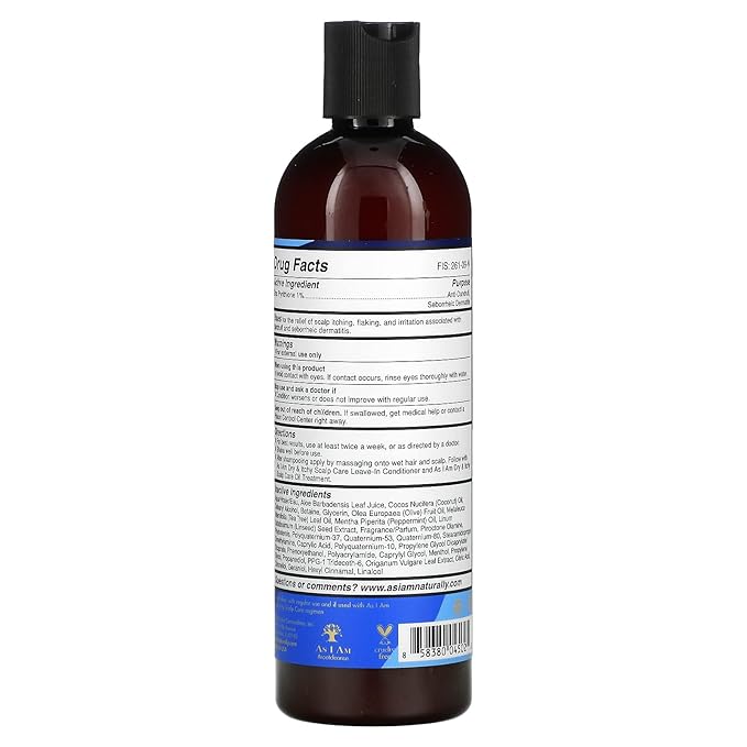 As I Am Dry & Itchy Scalp Care Conditioner - 12 ounce - Enriched with Zinc Pyrithione, Olive Oil, and Tea Tree Oil - Fights Dandruff and Seborrheic Dermatitis x-pression