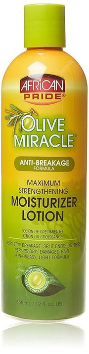African Pride Olive Miracle Moisturizer Lotion, 12 oz, 355 mL x-pression