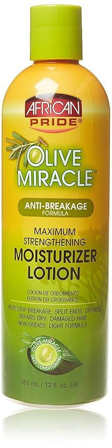 African Pride Olive Miracle Moisturizer Lotion, 12 oz, 355 mL x-pression