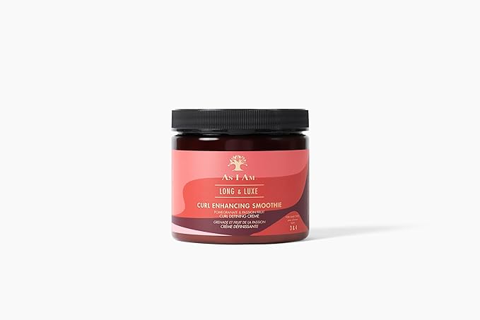 As I Am Long and Luxe Curl Enhancing Smoothie 16 oz - Lightweight Coil Defining Creme for Hi-Definition, Hydrated Curls and Coils - Enriched with Pomegranate and Passion Fruit x-pression