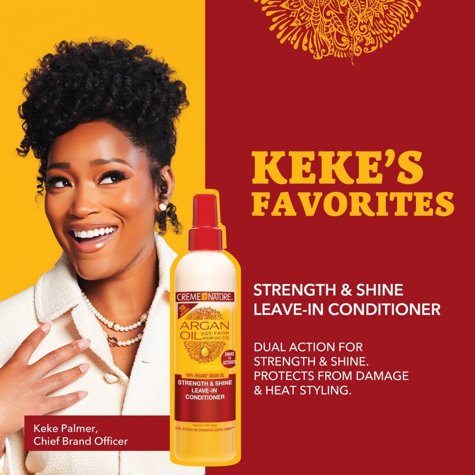 Crème of Nature, Argan Oil Leave In Conditioner, Detangling and Conditioning Formula for Normal Hair 8.45 Fl Oz x-pression