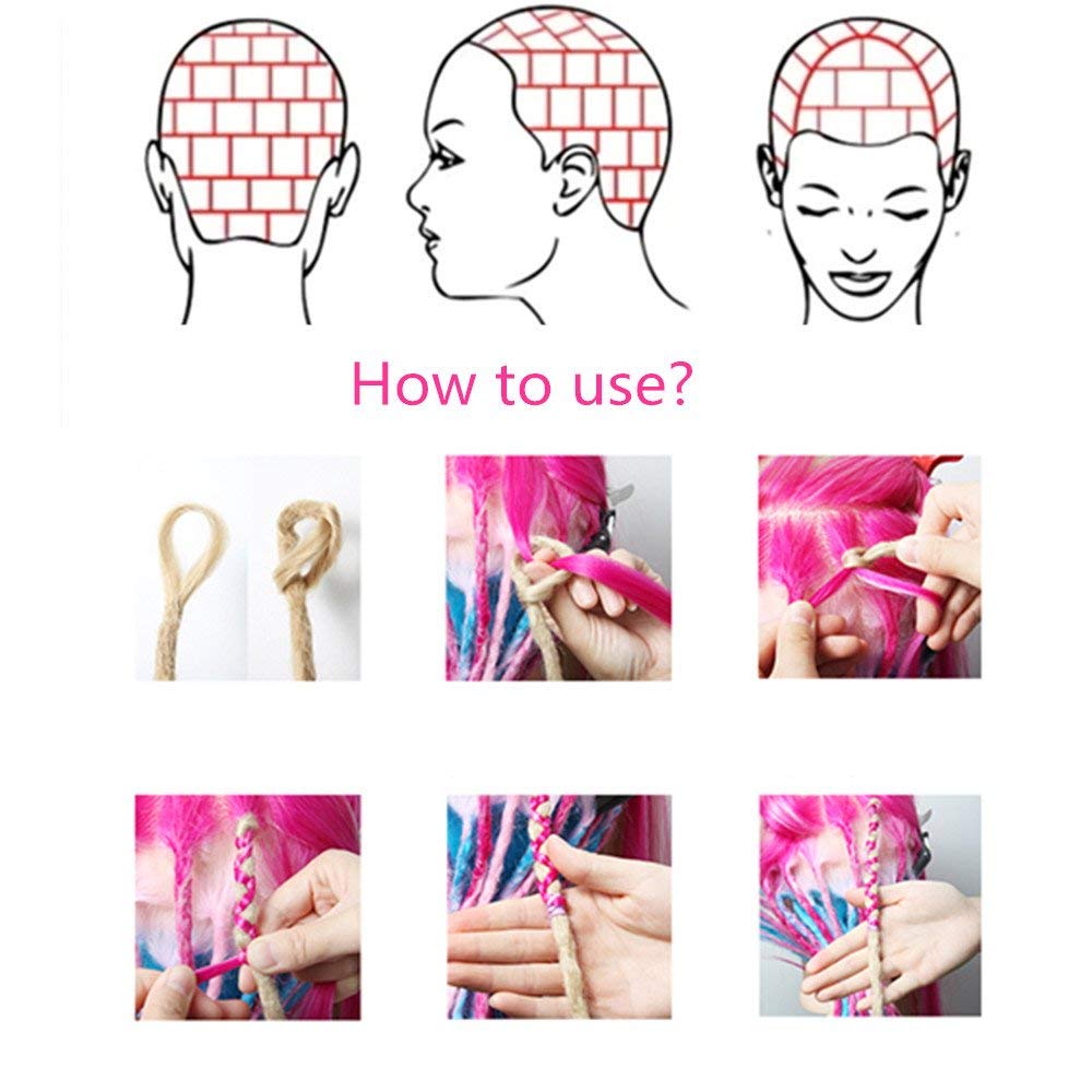 Kuknus Dread Locks Extensions Twist Braiding Hair Crochet Braids Wavy Bulk 20″ x-pression