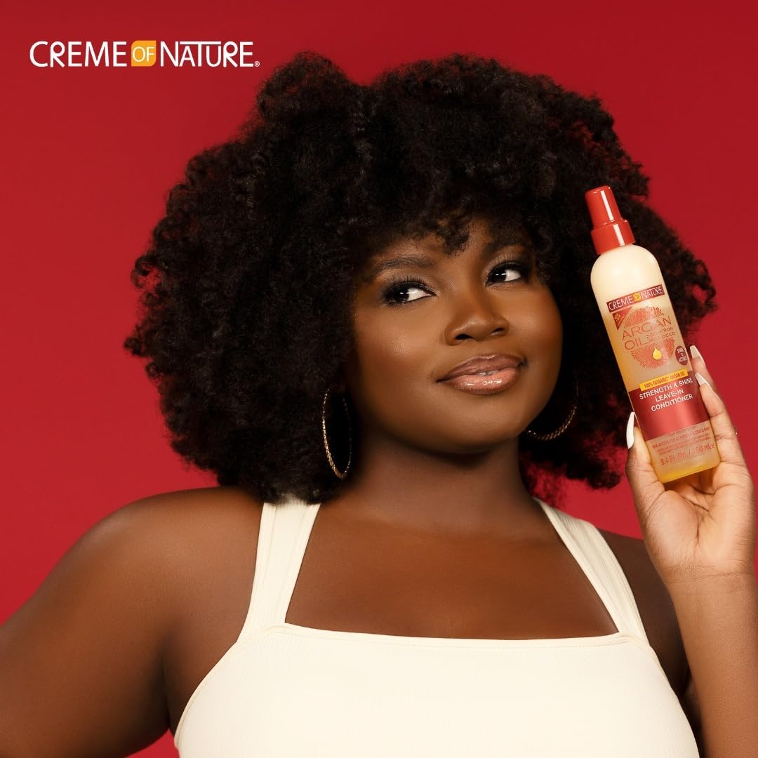 Crème of Nature, Argan Oil Leave In Conditioner, Detangling and Conditioning Formula for Normal Hair 8.45 Fl Oz x-pression