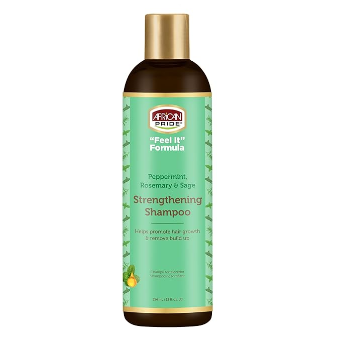 African Pride Feel It Formula Strengthening Shampoo - 12 fl oz, 354 mL x-pression