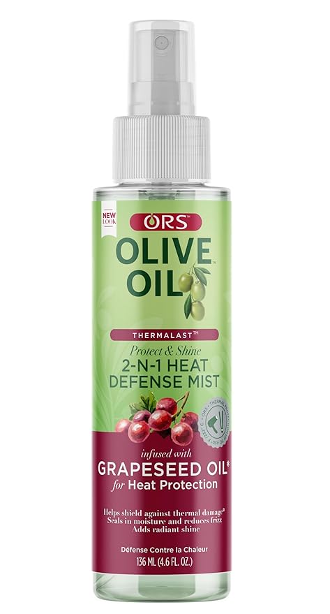 ORS Olive Oil Thermalast 2-N-1 Heat Defense Mist Infused with Grapeseed Oil for Heat Protection 4.6 oz x-pression