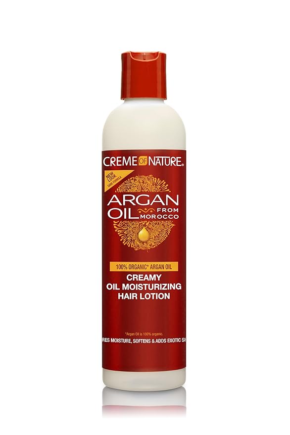 Crème of Nature, Argan Oil Hair Lotion, Creamy Oil Moisturizer to Help Restore Moisture and Add Shine, 8.45 Fl Oz x-pression