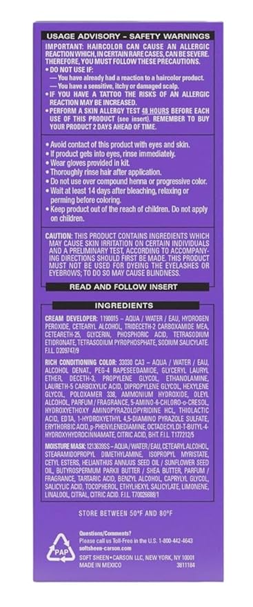 Dark & Lovely Fade Resist, Rich Conditioning Hair Color #326 Berry Burgundy x-pression