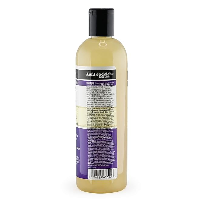 Aunt Jackie's Grapeseed Style and Shine Recipes Power Wash Intense Moisture Clarifying Hair Shampoo, 12oz. x-pression