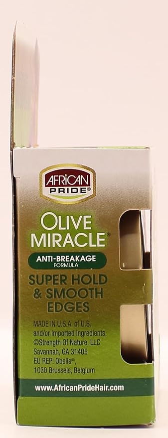 African Pride Olive Miracle Silky Smooth Edges, 2.25 Ounce, 64g x-pression