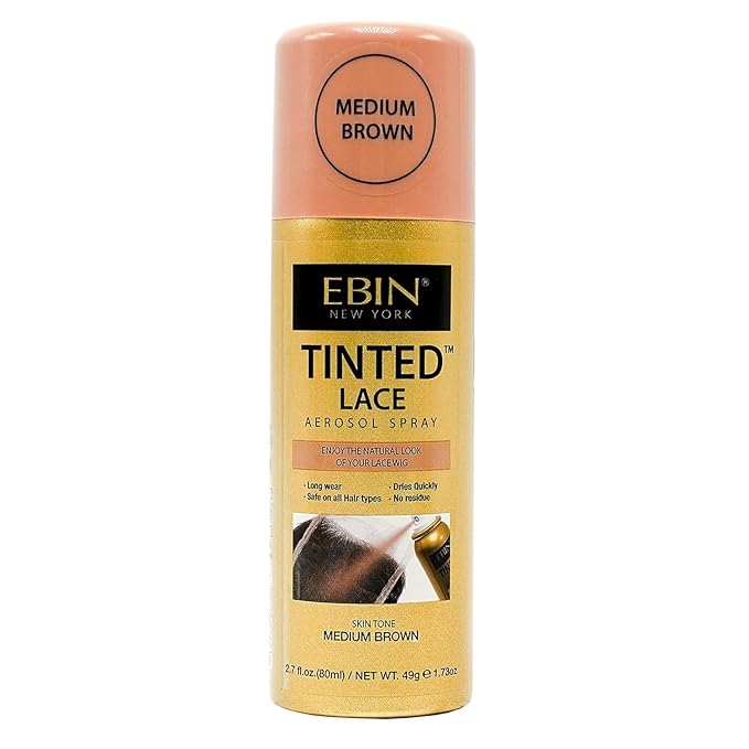 EBIN NEW YORK Tinted Lace Spray - Medium Brown 2.7oz/ 80ml x-pression