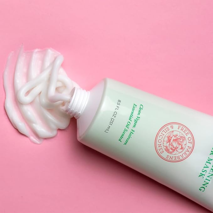 Camille Rose Rosemary Oil 5-Minute Deep Strengthening Hair Mask and Conditioner, with Natural Castor, Peppermint, and Rosemary Oils for Hair Growth & All Hair Types, 8.5 fl oz x-pression