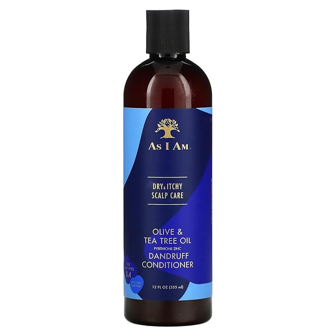 As I Am Dry & Itchy Scalp Care Conditioner - 12 ounce - Enriched with Zinc Pyrithione, Olive Oil, and Tea Tree Oil - Fights Dandruff and Seborrheic Dermatitis x-pression