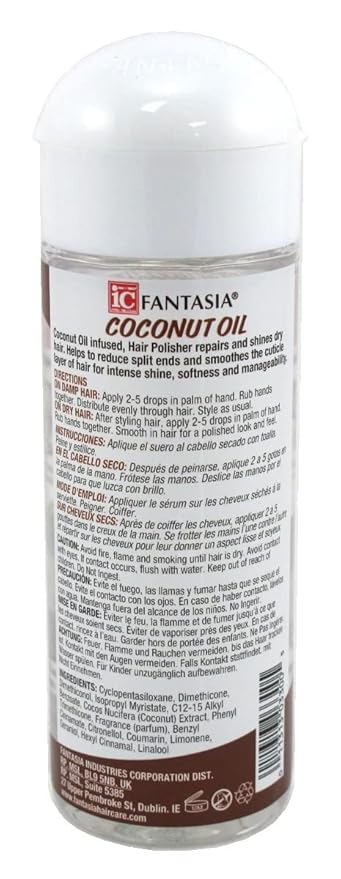 IC Fantasia Ic Hair Polisher 6oz Coconut Oil , 6 FL Oz , 178 mL x-pression