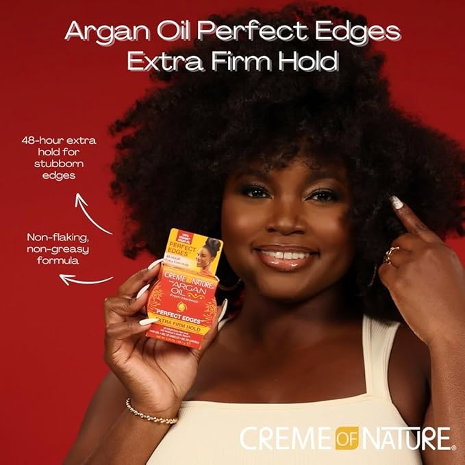 Crème of Nature Argan Oil Perfect Edges Extra Hold, 2.25 Oz x-pression