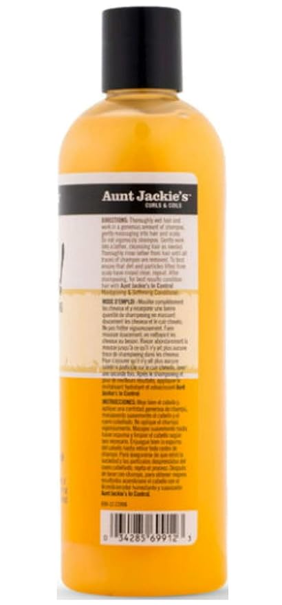 Aunt Jackie's Oh So Clean Lather-rich Deep Moisturizing Shampoo, Revives Fragile, Dry Hair, Enriched with Coconut Oil, Shea Butter and Extra Virgin Olive Oil, 12 Ounce Bottle x-pression
