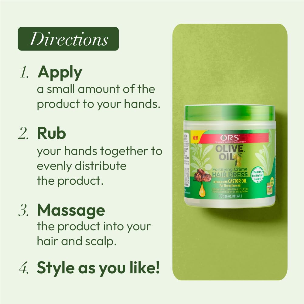 Organic Root Stimulator Olive Oil Hair Dress Cream, 6 Ounce, 170 g x-pression