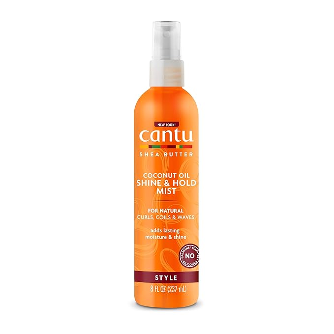 CANTU Shea Butter Coconut Oil Shine and Hold Mist, 8.4 fl oz x-pression