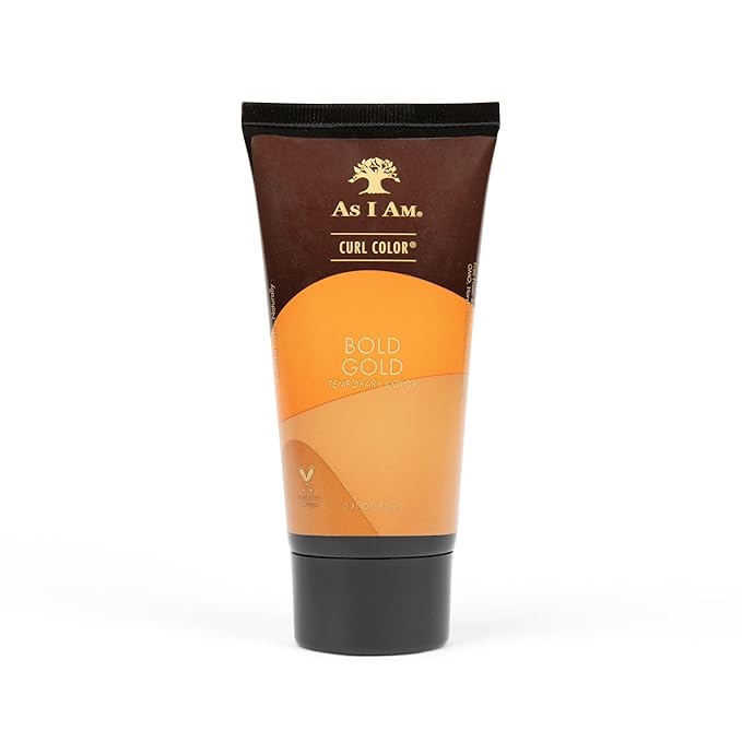 As I Am Curl Color - Bold Gold - 3 ounce - Color & Curling Gel - Temporary Color - Medium Hold - Vegan & Cruelty Free, Jaune x-pression