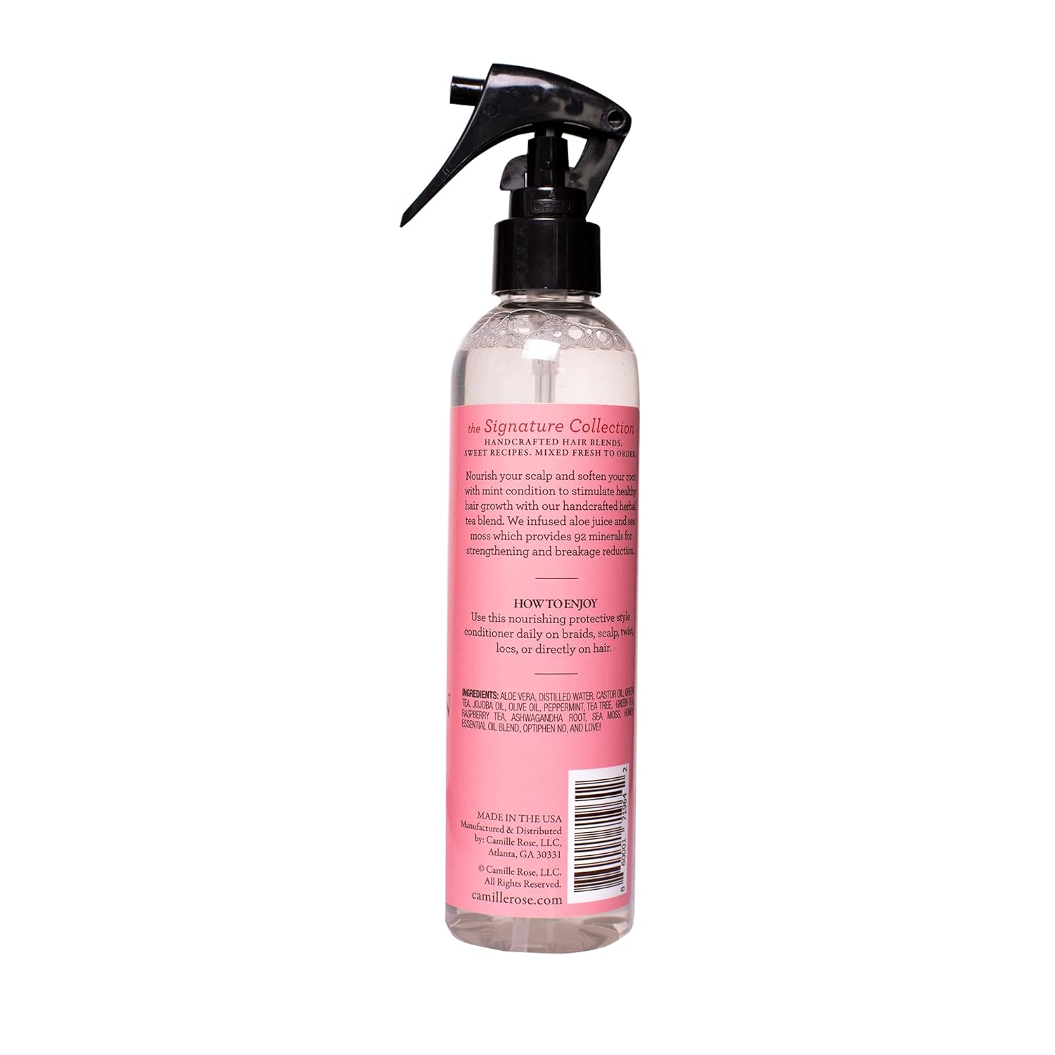 Camille Rose Mint Condition Braid and Scalp Spray, with Aloe Vera and Sea Moss to Hydrate, Reduce Breakage, and Nourish the Scalp, 8 fl oz x-pression