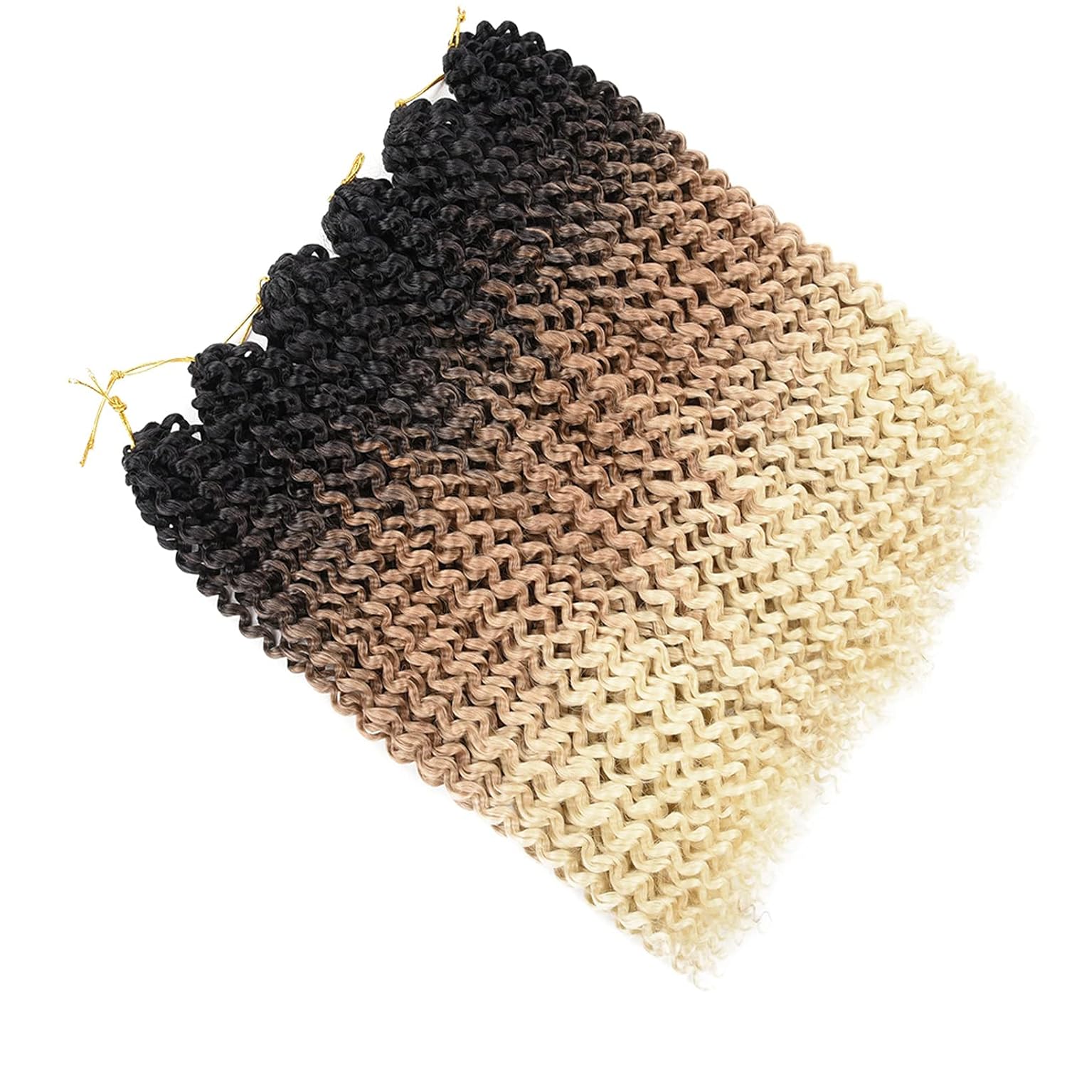 Kuknus Collection Boho Water Wave 14” Synthetic Passion Twist Hair for Woman Girls x-pression