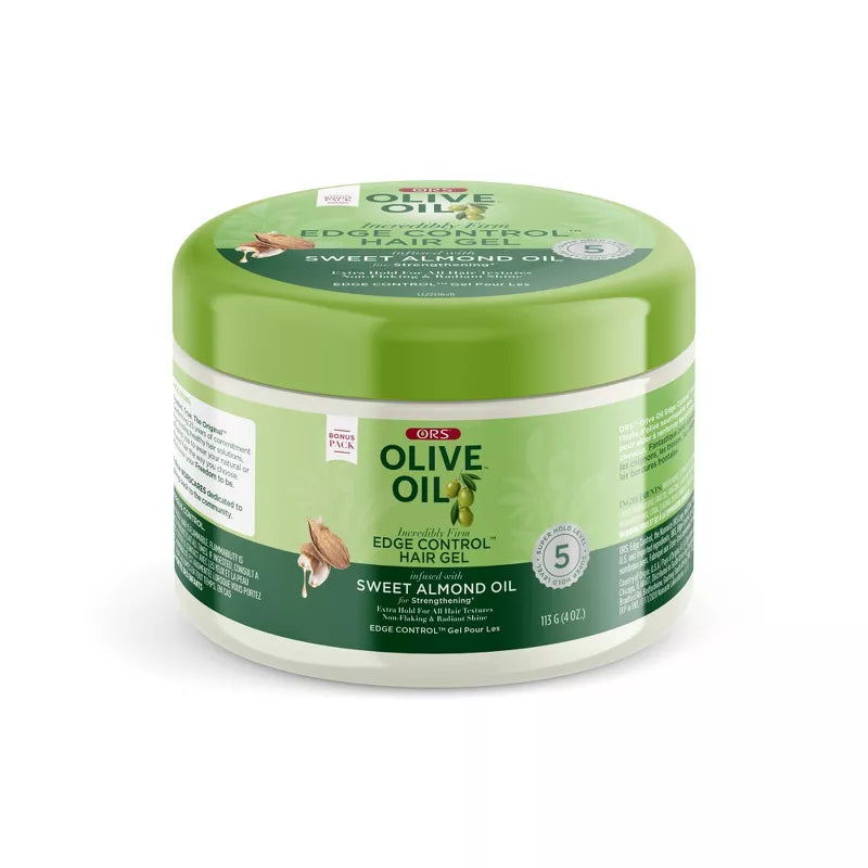 ORS Olive Oil Edge Control Hair Gel Infused with Sweet Almond Oil for Strengthening (4.0 oz) x-pression