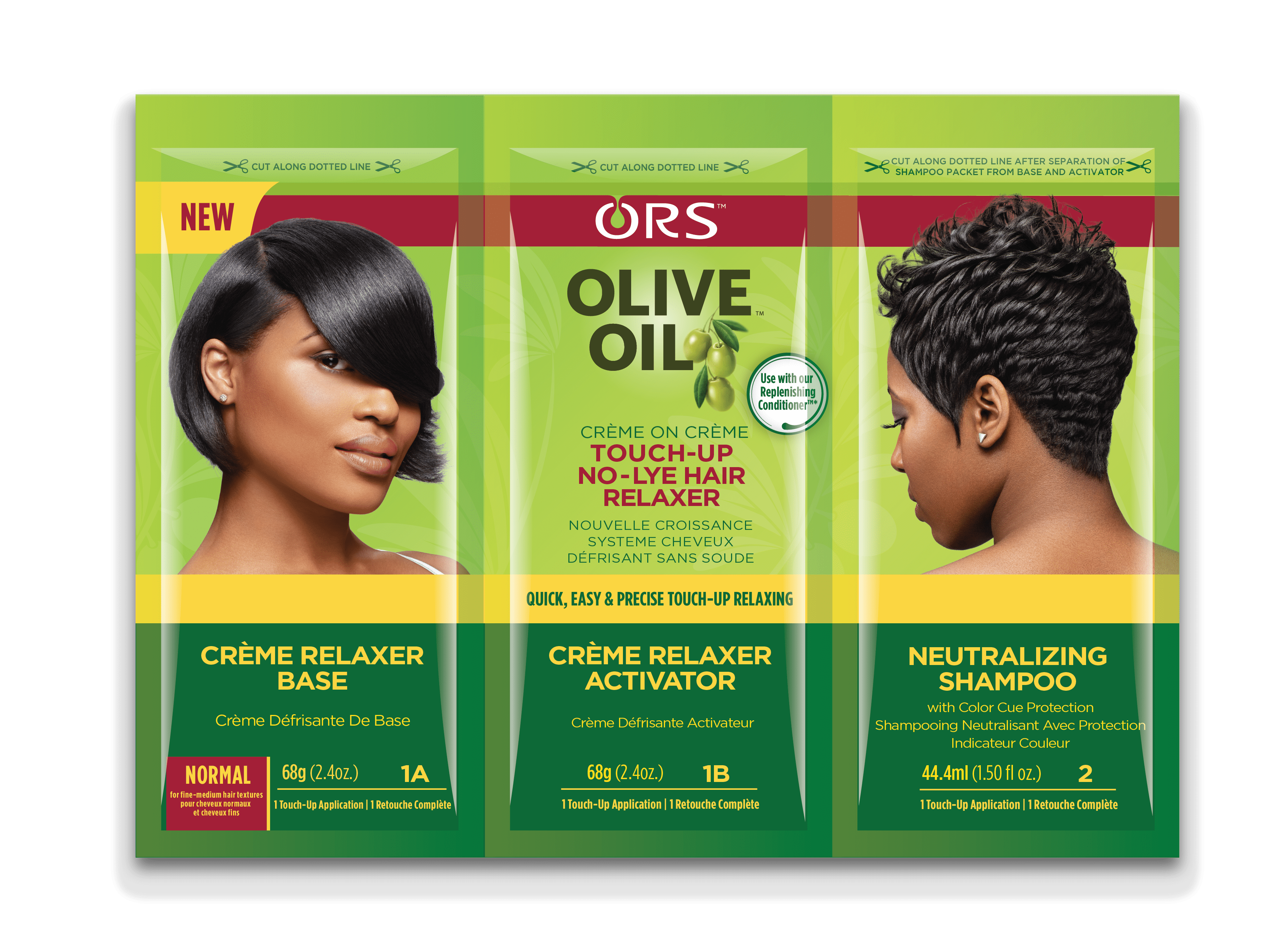 ORS Olive Oil Crème on Crème Touch-Up No-Lye Hair Relaxer Tri-Pack x-pression