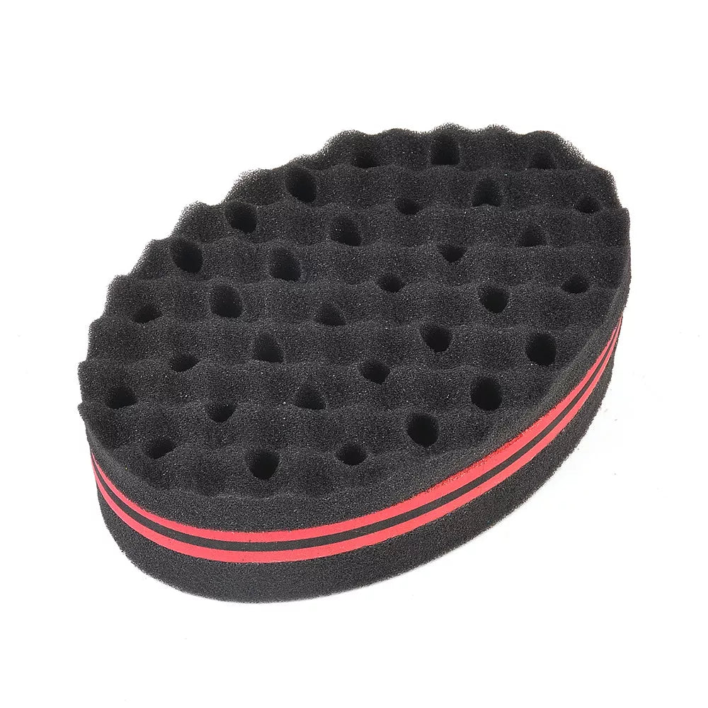 Double Sided Barber Hair Brush Sponge Dreads Locking Twist Curl Wave x-pression