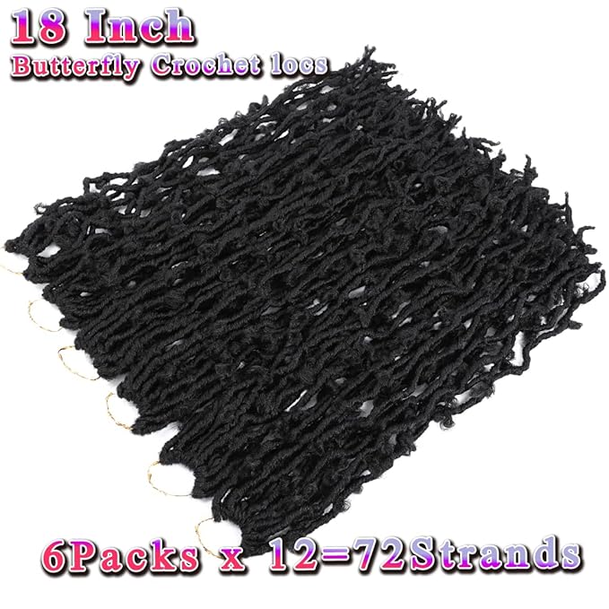 Impression l Butterfly Locs l Crochet Hair l Faux Locs 18" Lengths x-pression