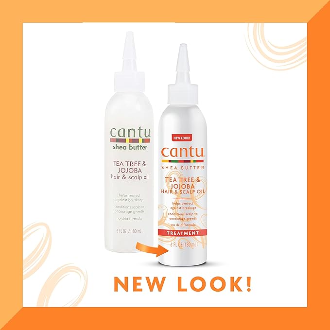 Cantu Tea Tree & Jojoba Hair & Scalp Oil with Shea Butter, 6 fl oz x-pression