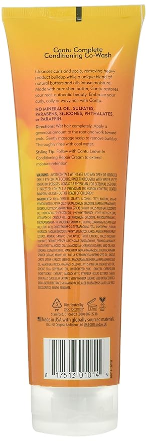 CANTU Shea Butter for Natural Hair Complete Conditioning Co-Wash, 10 OZ, 284 ml x-pression