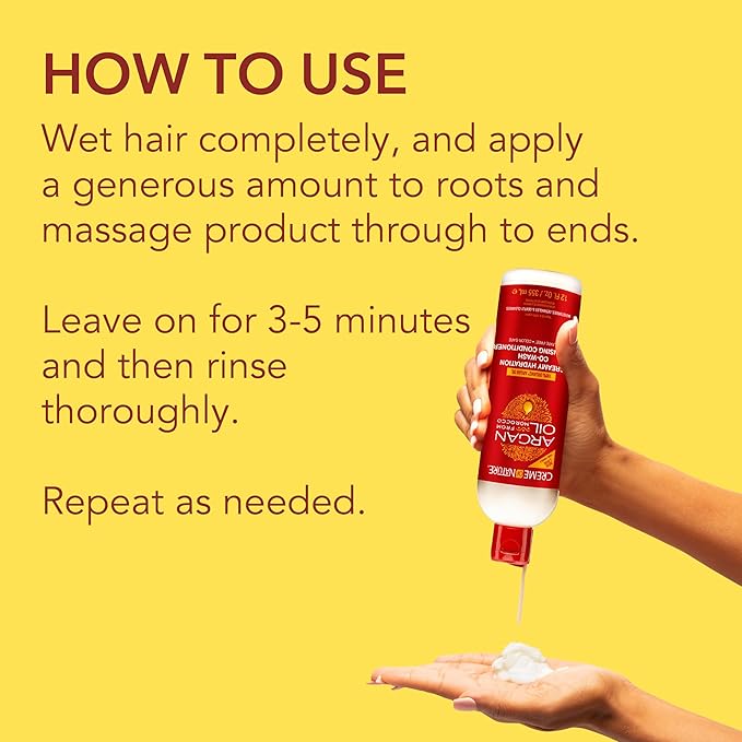 Creme of Nature, Argan Oil Hair Conditioner, Creamy Hydration Co-Wash Cleansing Conditioner, 12 Fl Oz x-pression