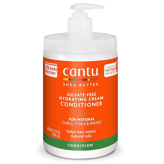 Cantu Shea Butter for Natural Hair Sulfate- Hydrating Cream Conditioner, 25 Ounce, 739 ml x-pression