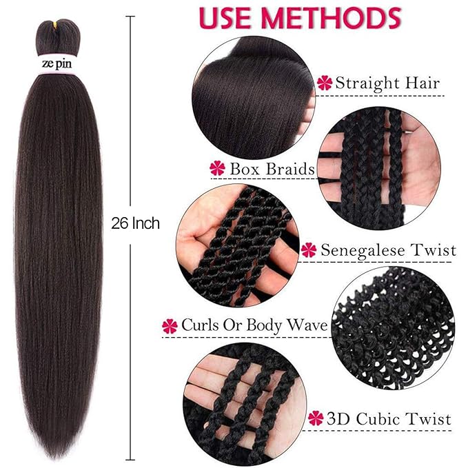 Kuknus Braid Professional 6X Pre-Stretched Anti-Itch Fibre 26″ x-pression