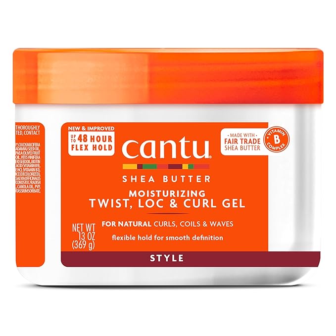 CANTU MOISTURISING TWIST &  LOCK GEL WITH SHEA BUTTER, 13oz x-pression