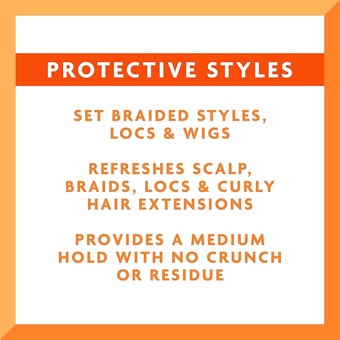 CANTU Protective Styles by Angela Set & Refresh Foam with Apple Cider Vinegar & Aloe, 8 Ounce, 237 ml x-pression