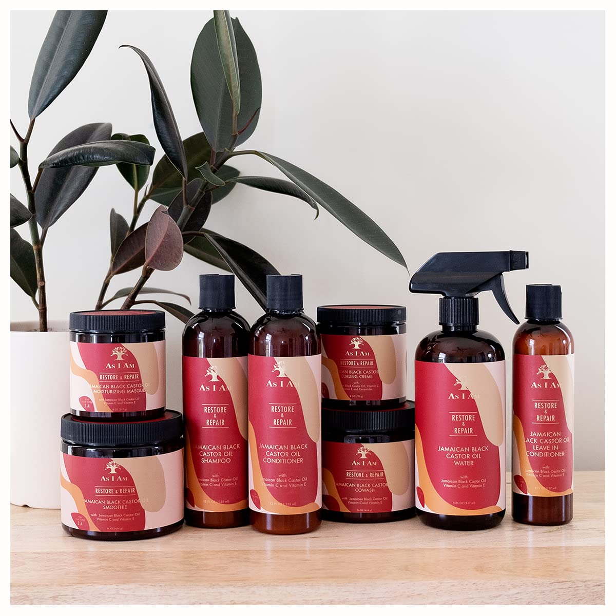 As I Am Restore & Repair Jamaican Black Castor Oil Conditioner - 12 ounce - with JBCO, Ceramide, Betaine, Vitamin C, & Vitamin E - Instant Moisture & Hydration - Strengthens & Conditions x-pression