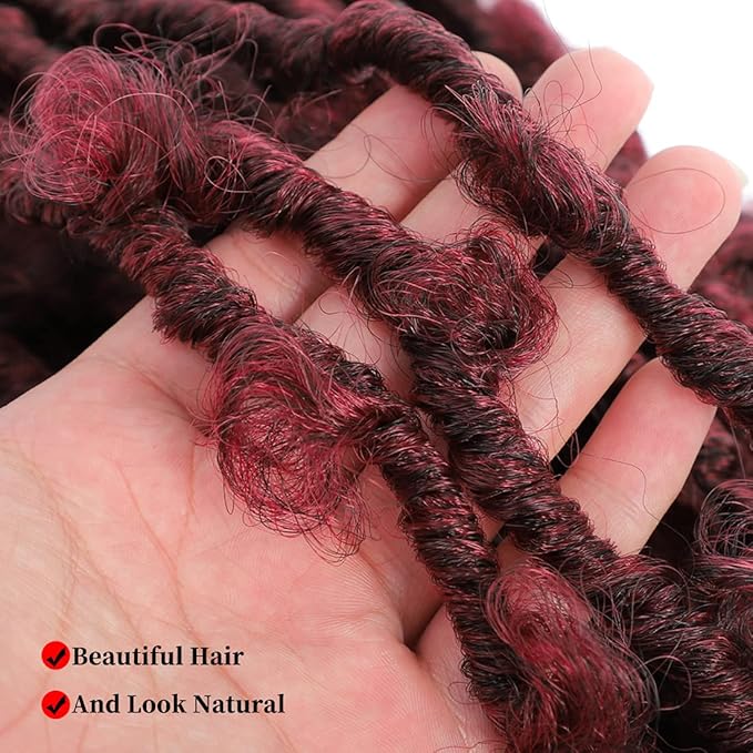 Cherish Bulk Butterfly Locs 12” & 18” - Pre-Looped Crochet Hair for Effortless & Stylish Faux Locs x-pression