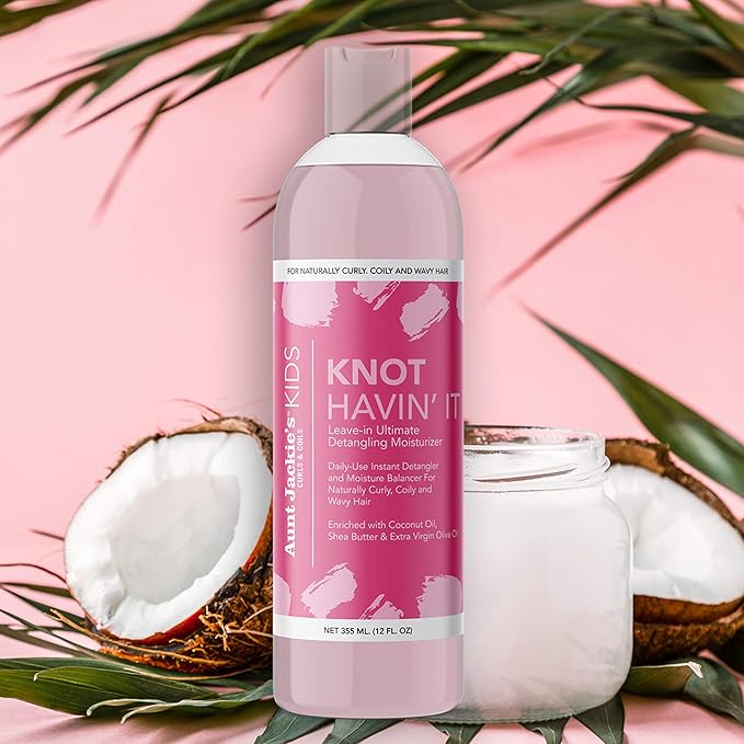 Aunt Jackie's Girls Knot Havin' It, Leave-in Ultimate Hair Detangler, For Daily Use for Naturally Curly Hair, 12 Ounce Bottle x-pression