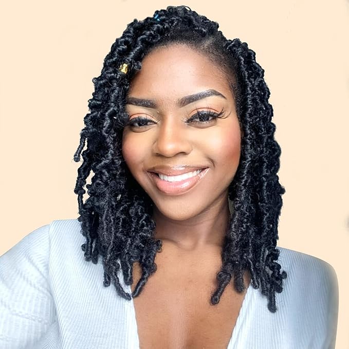 Obsession Butterfly Locs Crochet Hair 24 Inch, Faux Locs Crochet Hair For Black Women Pre-looped Crochet Braids Butterfly Twist Crochet Hair Extensions x-pression