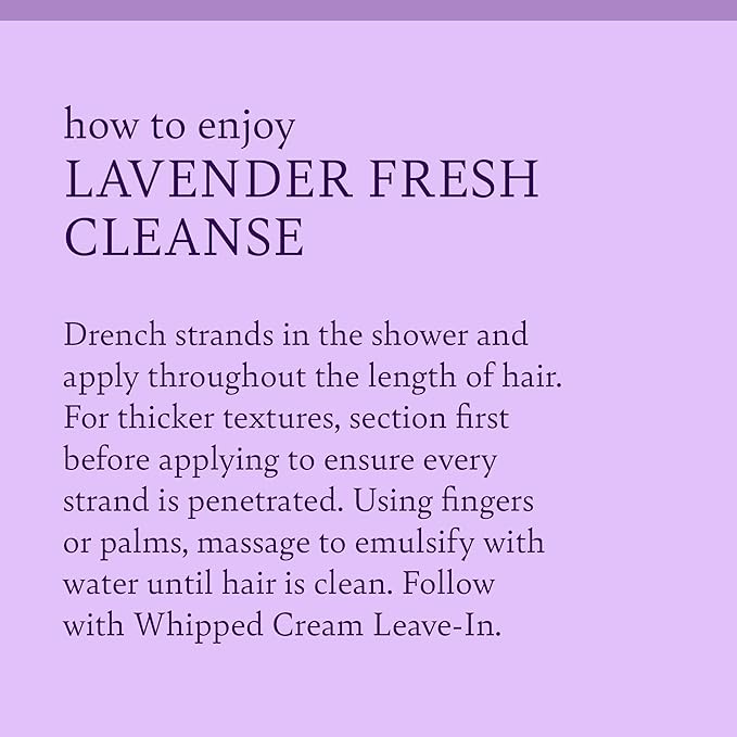 Camille Rose Lavender Fresh Cleanse, Detangling and Moisturizing Shampoo, with Apple Cider and Lavender Oil, 8 oz x-pression