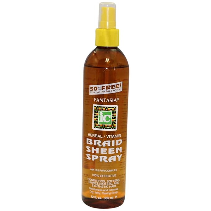 Fantasia Ic Herbal Vitamin Braid Sheen Spray With Sulfur Complex 12 Oz x-pression